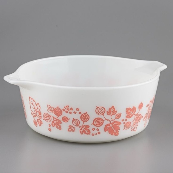 Pyrex Other - SOLD! PYREX GOOSEBERRY CASSEROLE DISH BOWL 474-B 11/2 QT PINK & WHITE NO LID